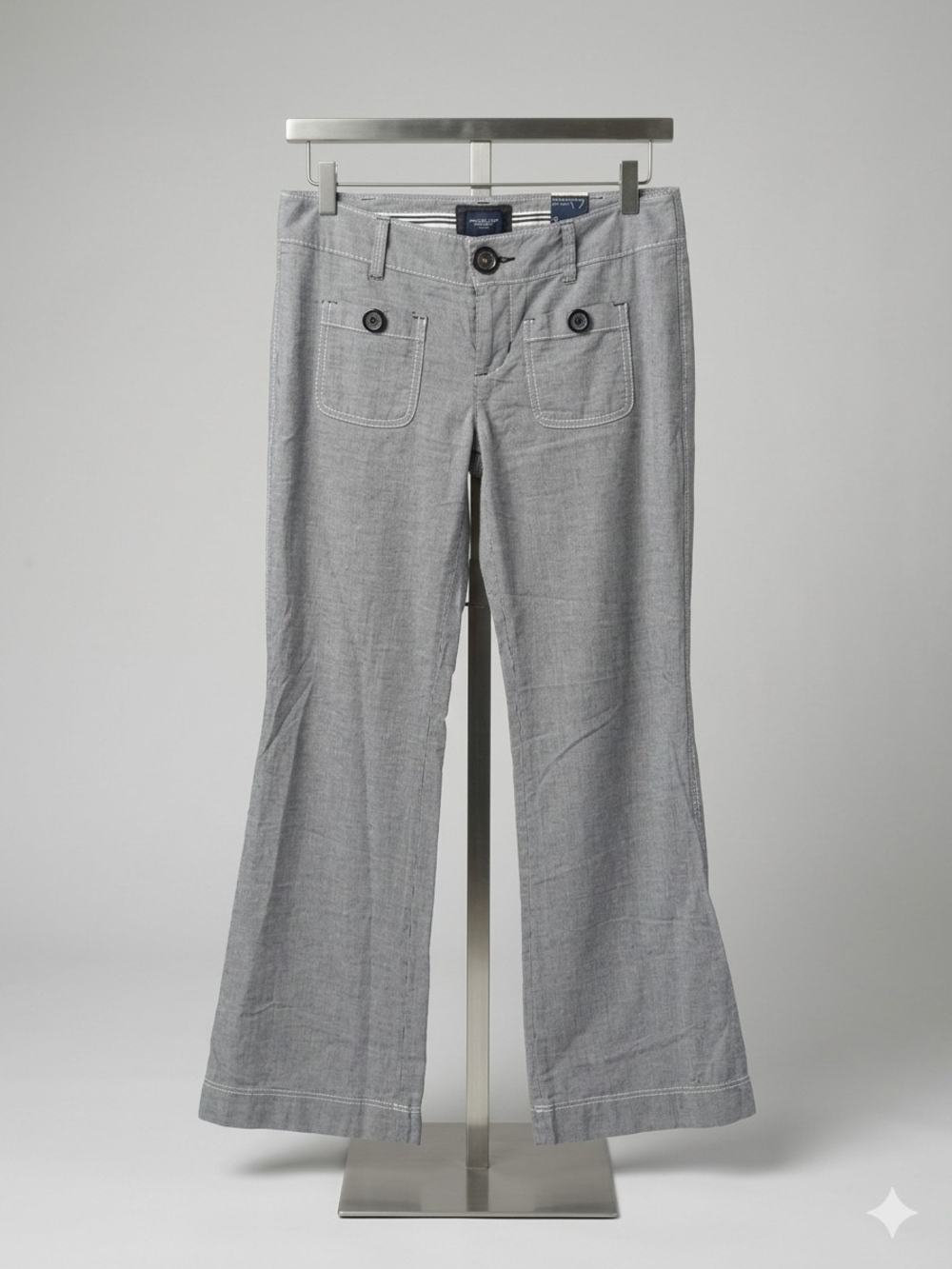 NWTs American Eagle Outfitters Gray/Blue Wide-Leg Pants Size 2